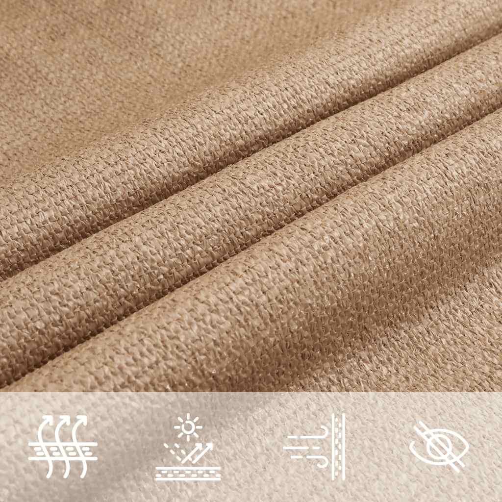 Sonnensegel 160 g/m² Taupe 4x7 m HDPE