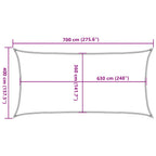 Sonnensegel 160 g/m² Taupe 4x7 m HDPE