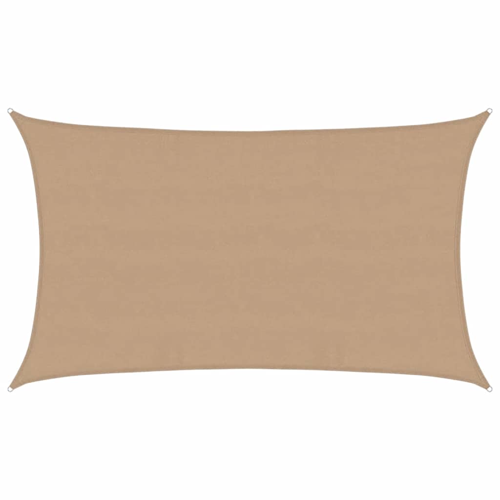 Sonnensegel 160 g/m² Taupe 5x8 m HDPE