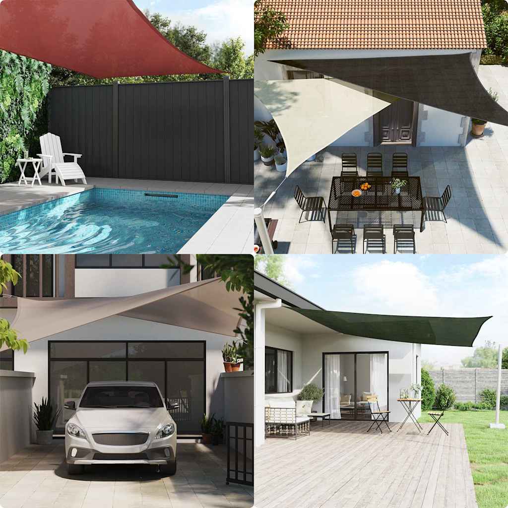 Sonnensegel 160 g/m² Taupe 6x8 m HDPE