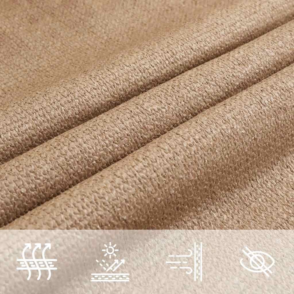 Sonnensegel 160 g/m² Taupe 6x8 m HDPE