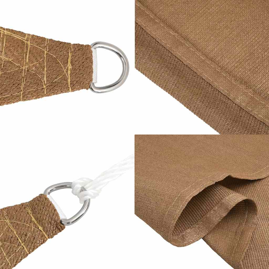 Sonnensegel 160 g/m² Taupe 6x8 m HDPE
