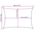 Sonnensegel 160 g/m² Taupe 6x8 m HDPE