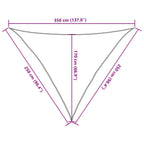 Sonnensegel 160 g/m² Taupe 2,5x2,5x3,5 m HDPE