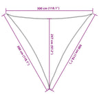 Sonnensegel 160 g/m² Taupe 3x3x3 m HDPE