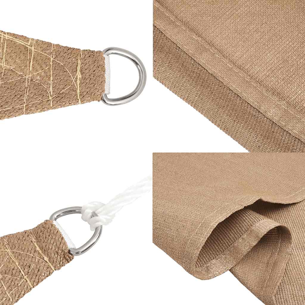Sonnensegel 160 g/m² Taupe 4x4x5,8 m HDPE