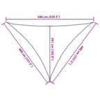 Sonnensegel 160 g/m² Taupe 4x4x5,8 m HDPE