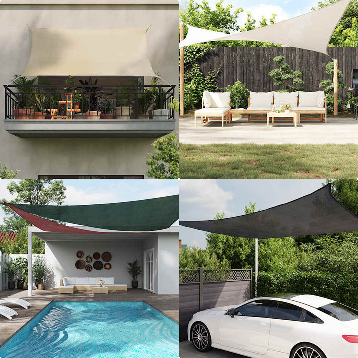 Sonnensegel 160 g/m² Taupe 4x4x5,8 m HDPE