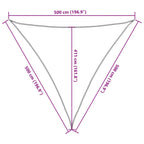 Sonnensegel 160 g/m² Taupe 5x5x5 m HDPE