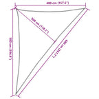Sonnensegel 160 g/m² Taupe 4x5x6,8 m HDPE
