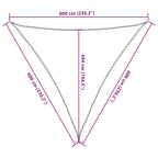 Sonnensegel 160 g/m² Taupe 6x6x6 m HDPE