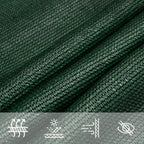 Sonnensegel 160 g/m² Dunkelgrün 3,5x3,5x4,9 m HDPE
