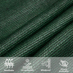 Sonnensegel 160 g/m² Dunkelgrün 3,5x3,5x4,9 m HDPE