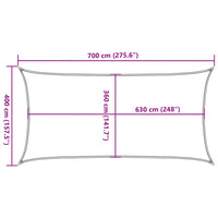 Sonnensegel 160 g/m² Rechteckig Blau 4x7 m HDPE