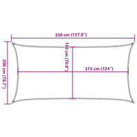 Sonnensegel 160 g/m² Rechteckig Gelb 2x3,5 m HDPE