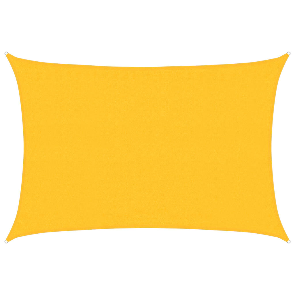 Sonnensegel 160 g/m² Rechteckig Gelb 3,5x5 m HDPE