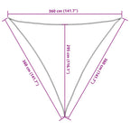 Sonnensegel 160 g/m² Gelb 3,6x3,6x3,6 m HDPE