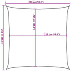 Sonnensegel 160 g/m² Rot 2,5x2,5 m HDPE