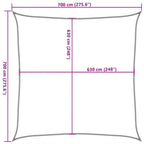 Sonnensegel 160 g/m² Rot 7x7 m HDPE