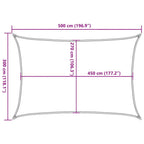 Sonnensegel 160 g/m² Rot 3x5 m HDPE