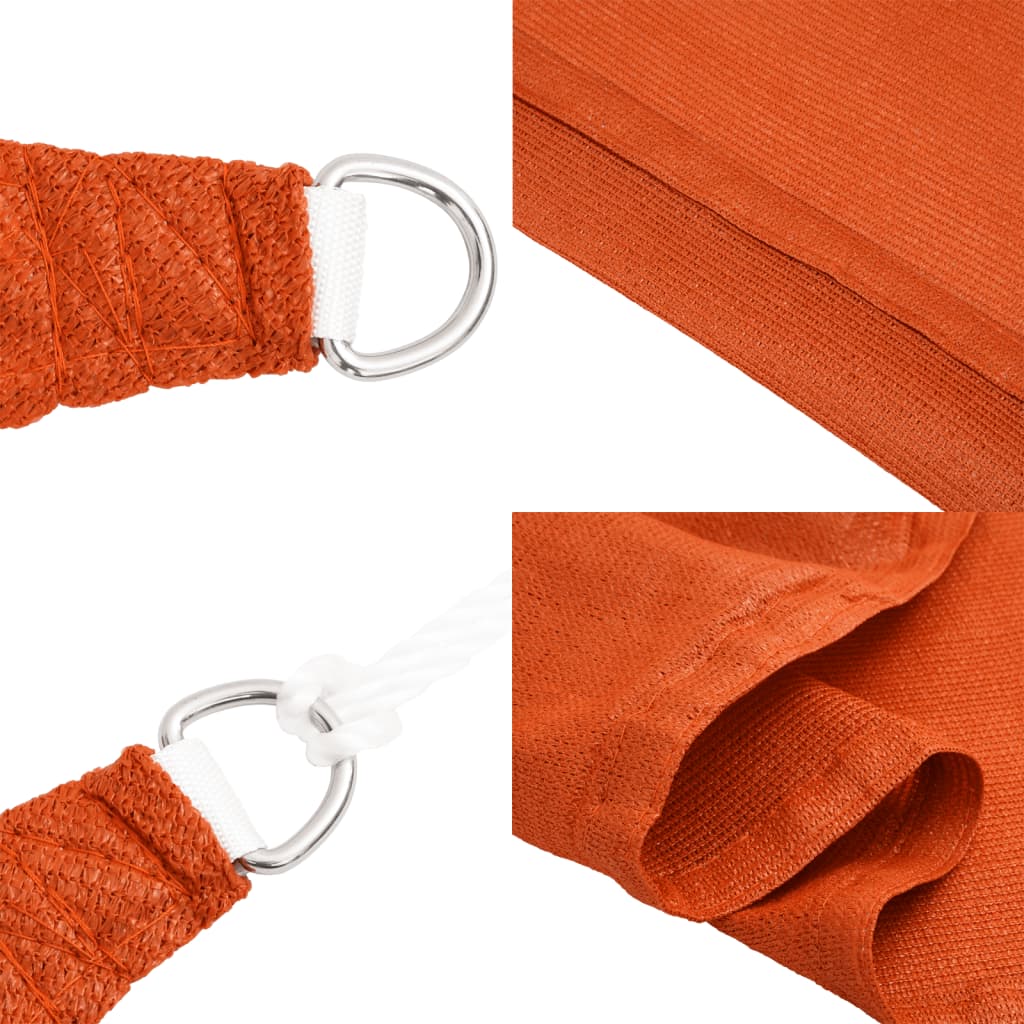 Sonnensegel 160 g/m² Quadratisch Orange 4x4 m HDPE