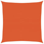 Sonnensegel 160 g/m² Quadratisch Orange 7x7 m HDPE