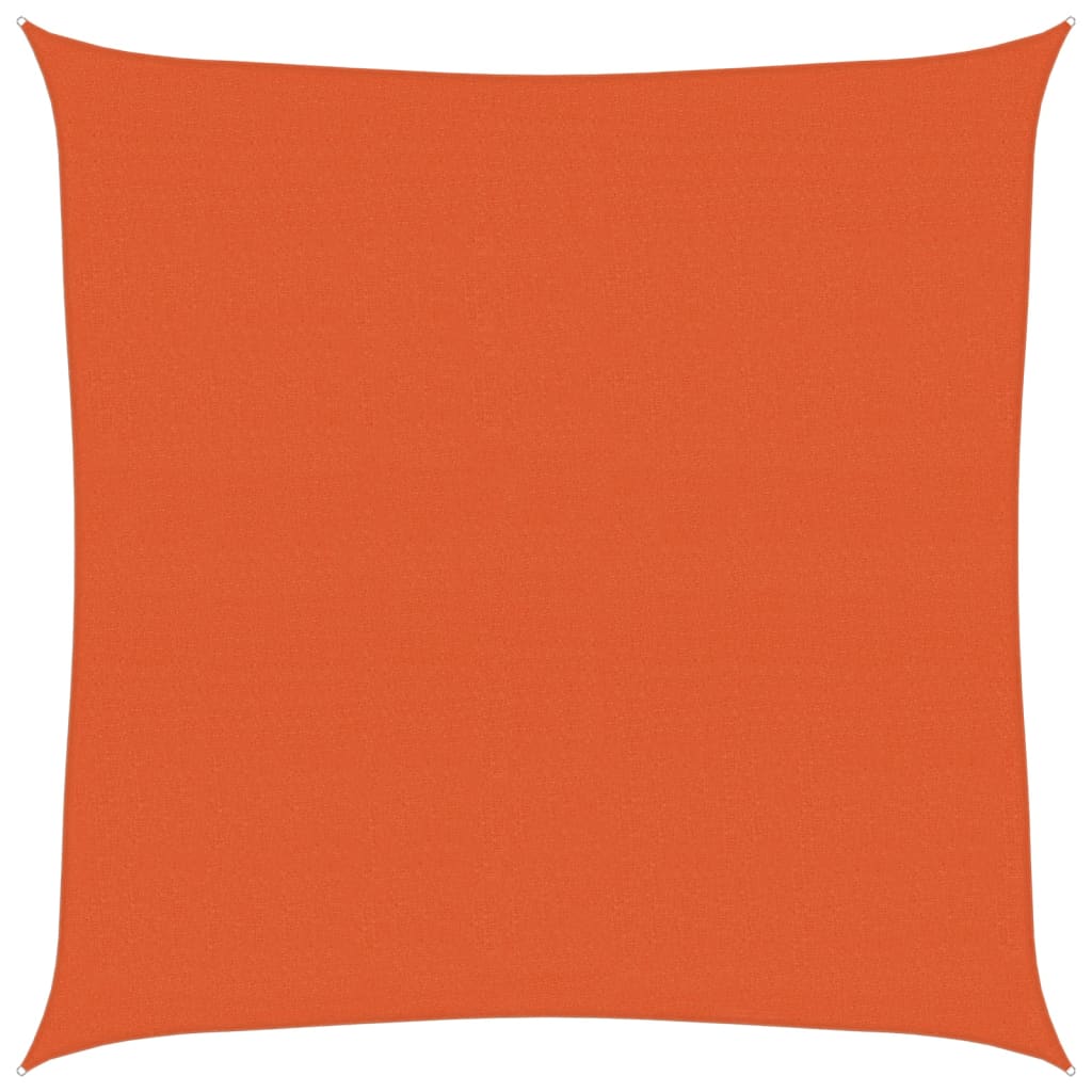 Sonnensegel 160 g/m² Quadratisch Orange 7x7 m HDPE