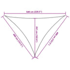 Sonnensegel 160 g/m² Orange 4x4x5,8 m HDPE