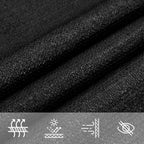 Sonnensegel 160 g/m² Schwarz 6x6 m HDPE