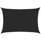 Sonnensegel 160 g/m² Schwarz 2x3 m HDPE