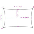 Sonnensegel 160 g/m² Schwarz 2x3 m HDPE