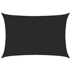 Sonnensegel 160 g/m² Schwarz 2,5x3,5 m HDPE