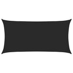 Sonnensegel 160 g/m² Schwarz 3x6 m HDPE