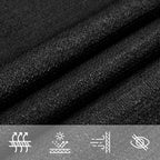 Sonnensegel 160 g/m² Schwarz 3x6 m HDPE
