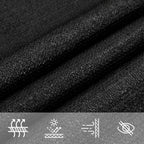 Sonnensegel 160 g/m² Schwarz 3,5x5 m HDPE
