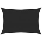 Sonnensegel 160 g/m² Schwarz 4x6 m HDPE