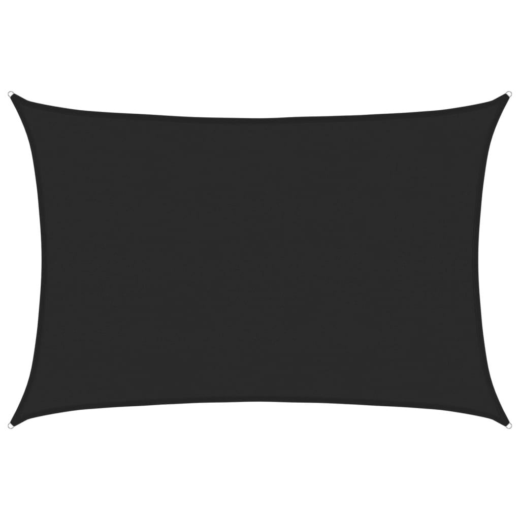 Sonnensegel 160 g/m² Schwarz 5x6 m HDPE