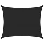 Sonnensegel 160 g/m² Schwarz 6x7 m HDPE
