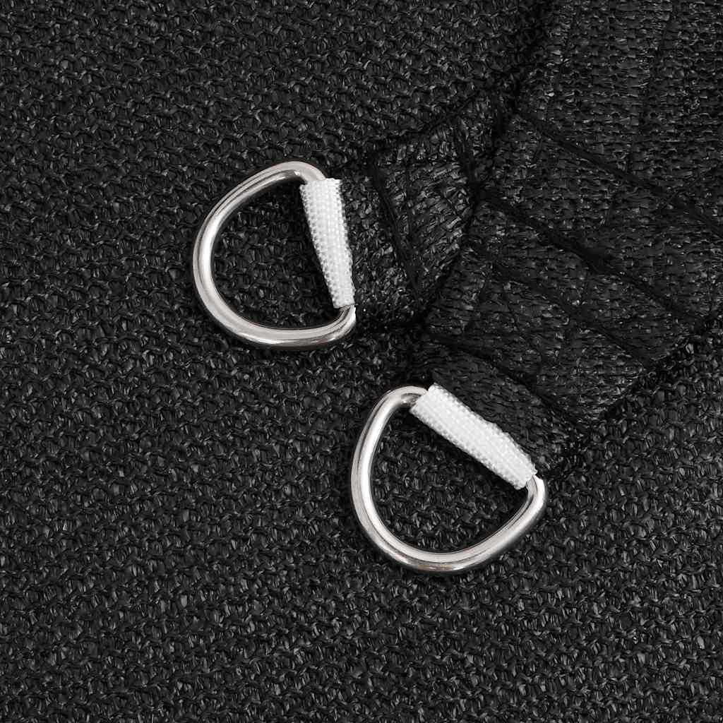 Sonnensegel 160 g/m² Schwarz 2,5x2,5x3,5 m HDPE