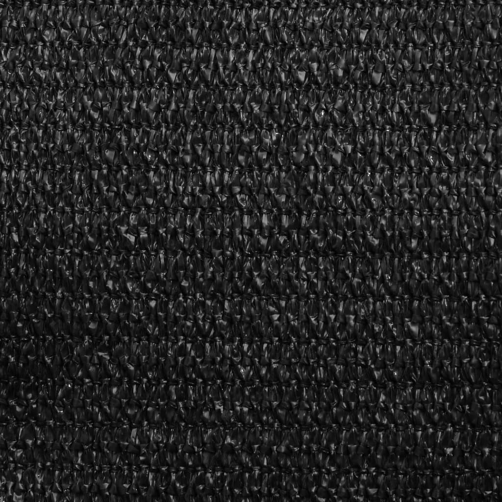 Sonnensegel 160 g/m² Schwarz 3x3x3 m HDPE