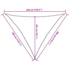 Sonnensegel 160 g/m² Schwarz 3x3x4,2 m HDPE