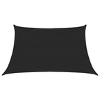 Sonnensegel 160 g/m² Schwarz 3/4x2 m HDPE