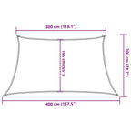Sonnensegel 160 g/m² Schwarz 3/4x2 m HDPE