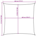 Sonnensegel 160 g/m² Braun 4,5x4,5 m HDPE