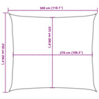 Sonnensegel 160 g/m² Braun 2,5x3 m HDPE