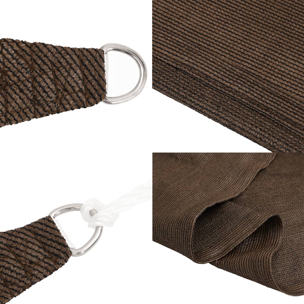 Sonnensegel 160 g/m² Braun 3x3x3 m HDPE