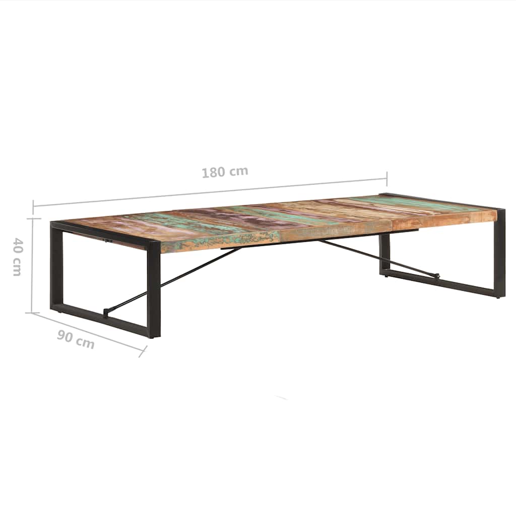 Couchtisch 180x90x40 cm Altholz Massiv
