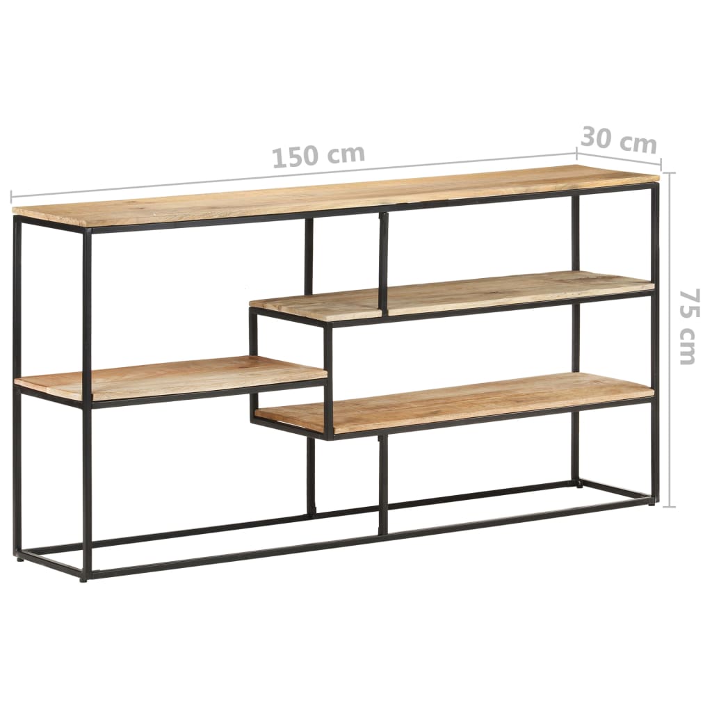 Sideboard 150x30x75 cm Raues Mangoholz