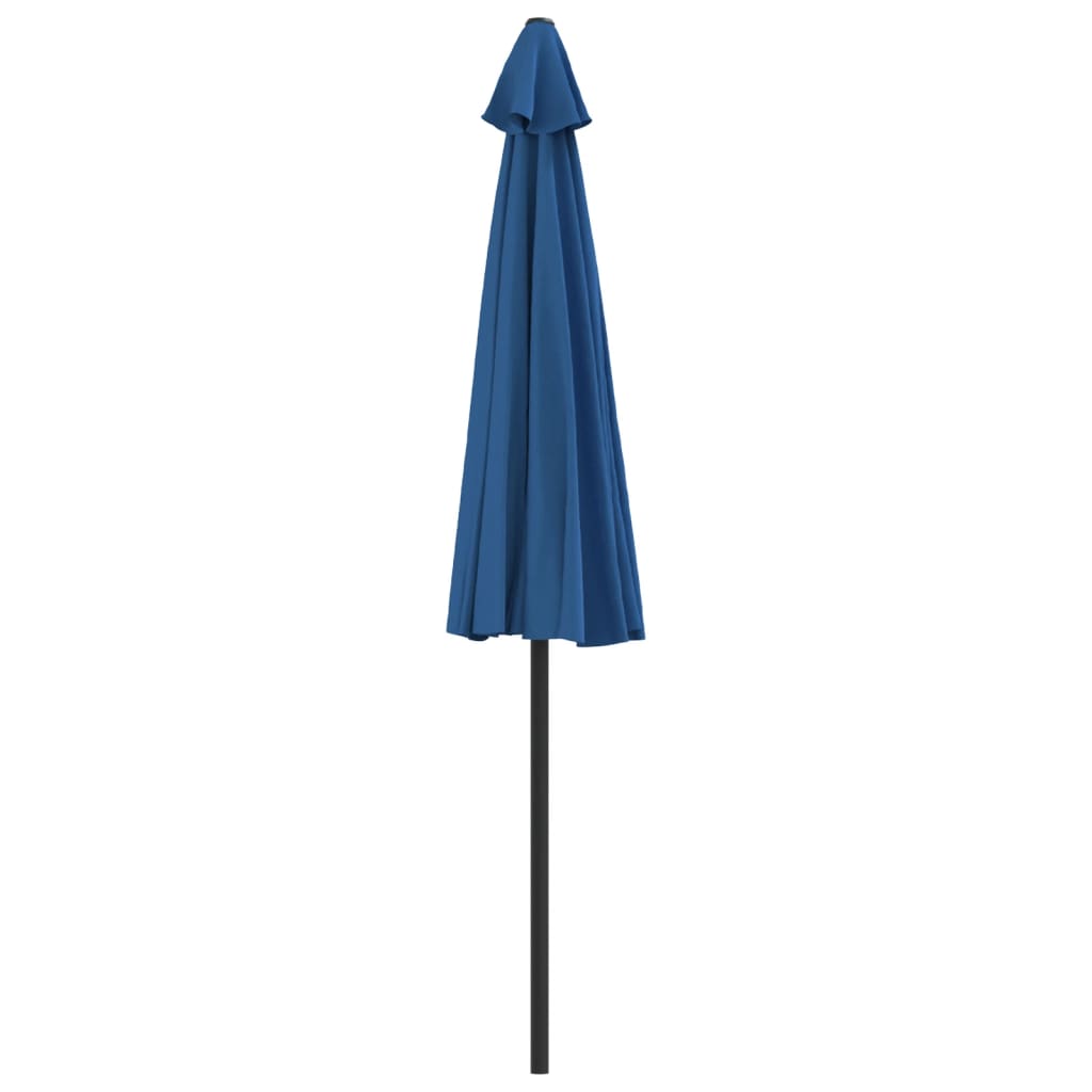 Balkon-Sonnenschirm Alu-Mast Blau 270x144x222cm Halbrund