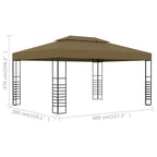 Pavillon 3x4 m Taupe 180 g/m²